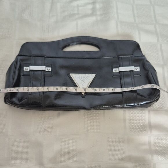 Guess Clutch Black Handbag with Silver Accents - Picture 13 of 16